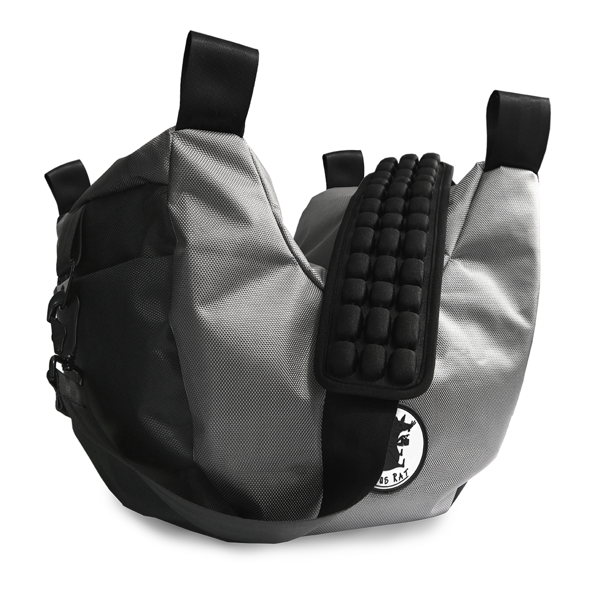 Cine saddle like Steady Bag medium size Platinum Silver colour with Air Compress shoulder pad